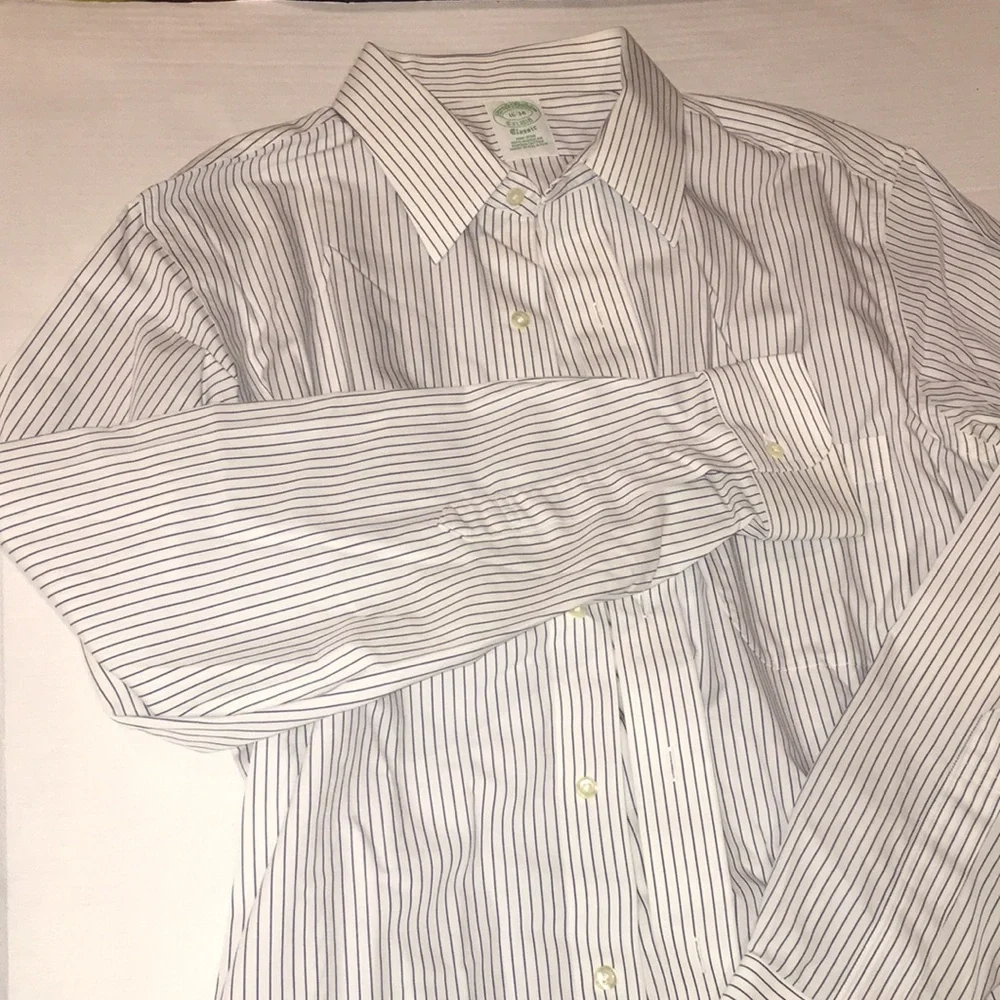 Books Brothers Classic Non Iron Cotton Long Sleeve Short | Size 16-34